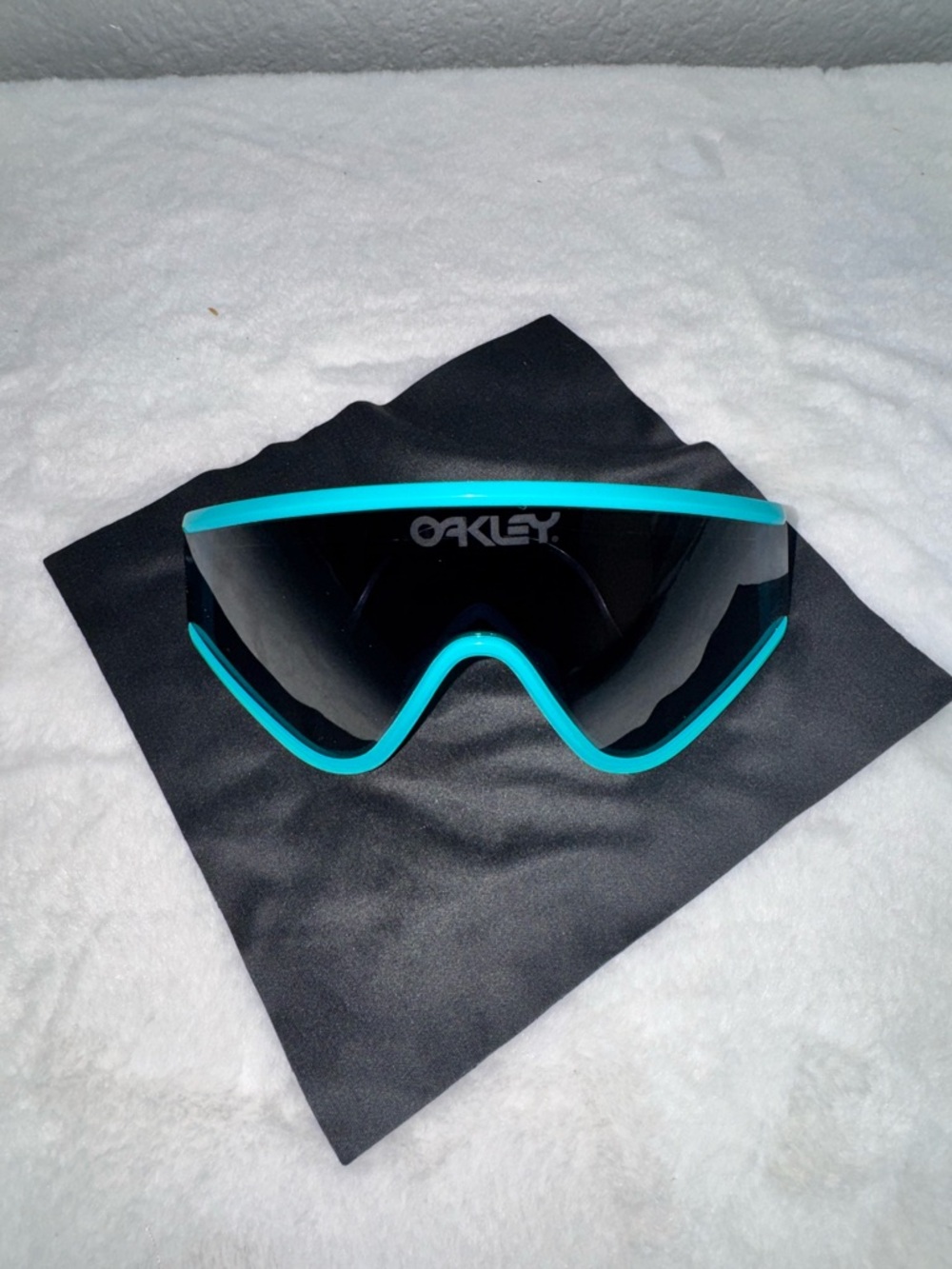Oakley Black Lens Goggles with Teal Trim